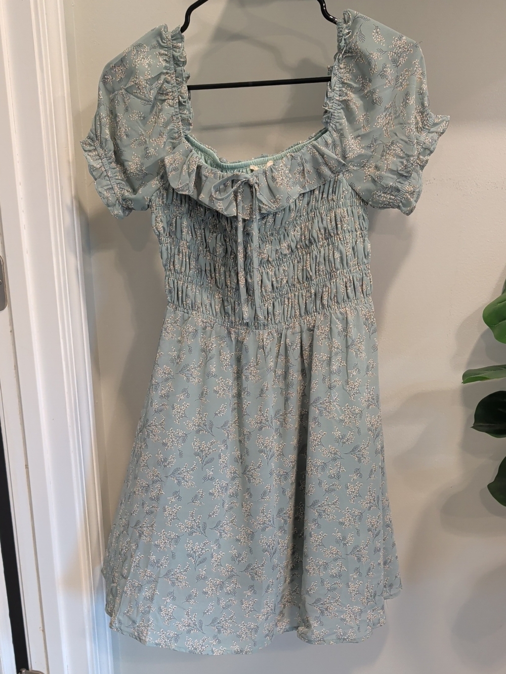 Promesa Sage Floral Mini Dress